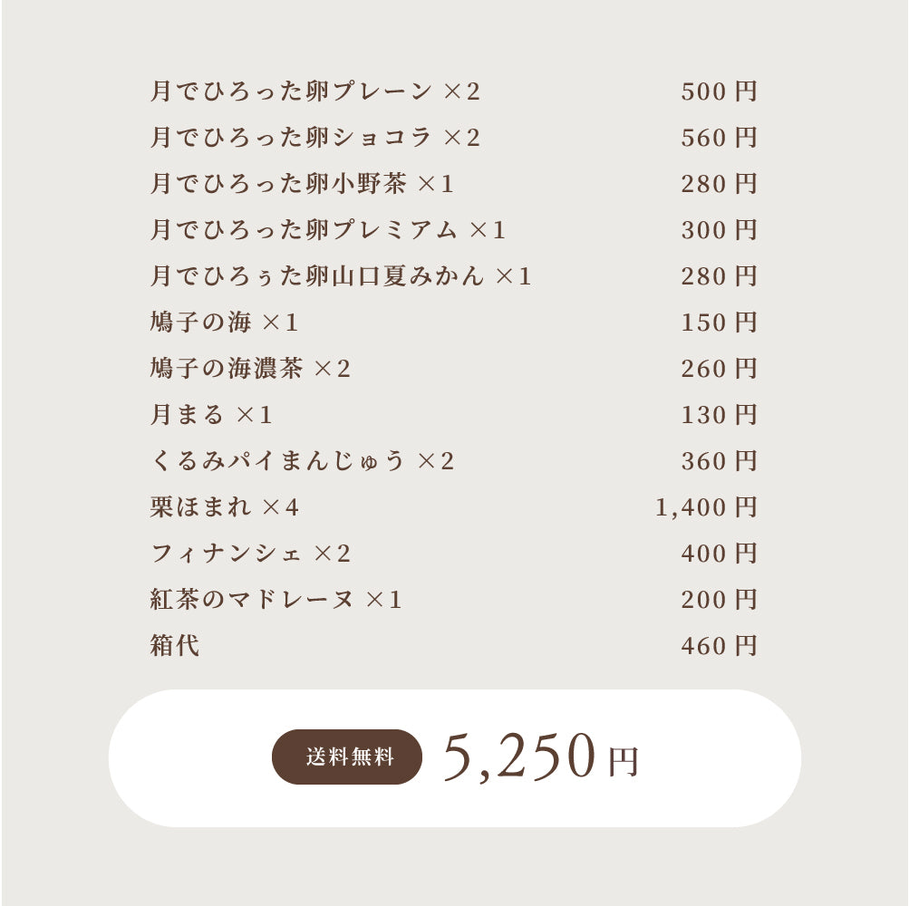 わたしのお菓子箱 大 12種20個
