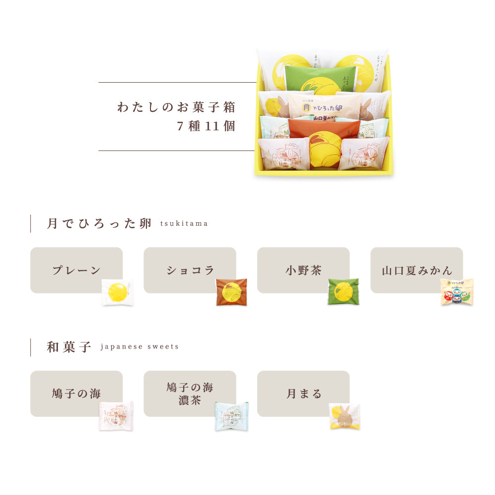 わたしのお菓子箱 小 7種11個
