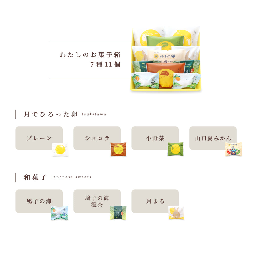 わたしのお菓子箱 小 7種11個