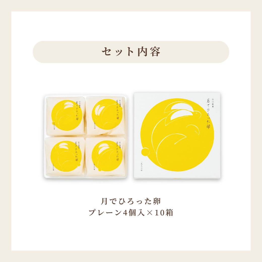 【25%OFF・送料無料】月でひろった卵 40個（4個入×10箱）｜手ぶらでらくちんパック｜6日後-5/17着までお届け可能